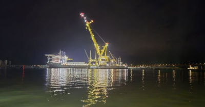 Le navire Transporteur d'éoliennes en mer 